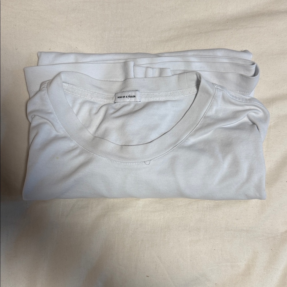 Son of a Tailor White Crew Neck T-Shirt